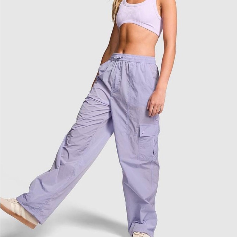 PINK Victoria's Secret Lavender Cargo Joggers